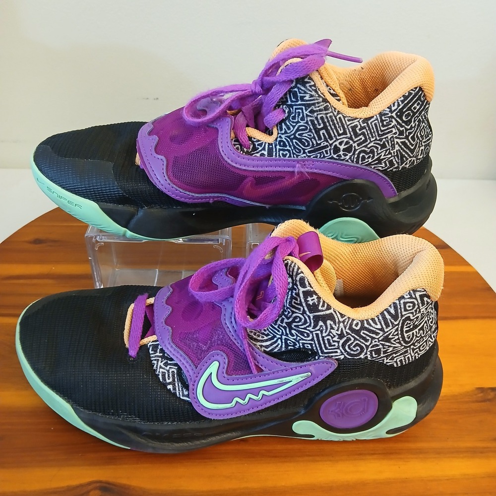 Nike KD Trey 5 X Mens 7.5 Black Purple Basketball Shoes Sneakers DD9538-013